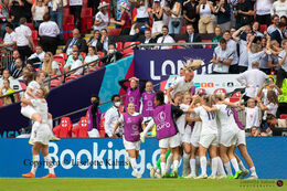 England celebrating Ella Toone´s (#20 England) 1-0 goal in the Women's Euro 2022 Final England vs Germany at Wembley Stadium, London, England
