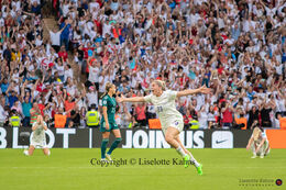 Alessia Russo (#23 England) celebrating the victory in the Women's Euro 2022 Final England vs Germany at Wembley Stadium, London, England