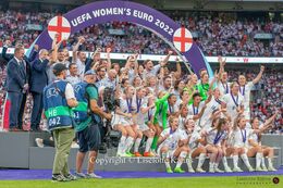 Celebration of England's European Championship in the Women's Euro 2022 Final England vs Germany at Wembley Stadium, London, England