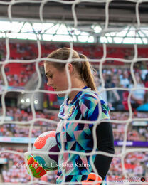 Focused Mary Earps (#1 England) before the Women's Euro 2022 Final England vs Germany at Wembley Stadium, London, England