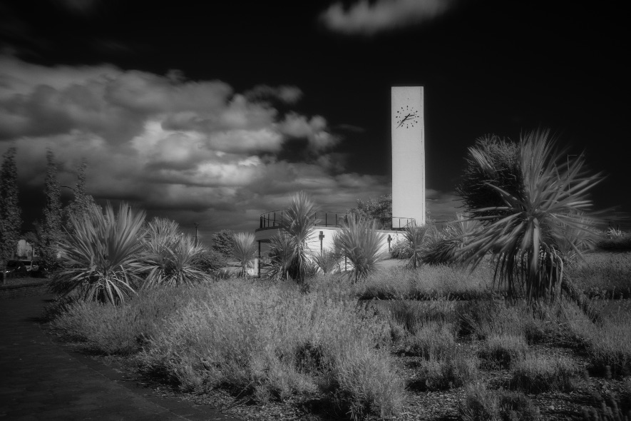 Marine Gardens, Clock Tower, Infrared - 3451