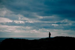 Fishing at Garron Point - 8278
