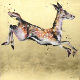 Leaping doe
