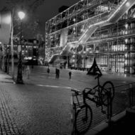 pompidou at night