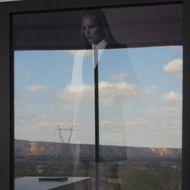 reflected across the valley