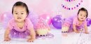 Purple & pink looks beautiful for this cake smash!