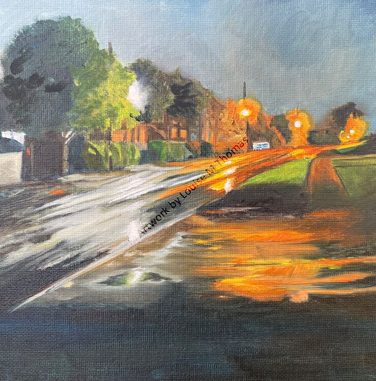 Nocturn Whaddon Road towards st Faiths church