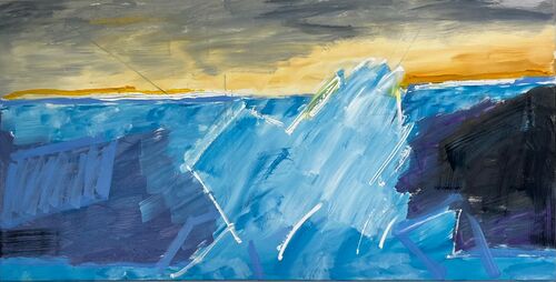 The Wave (oil on canvas, 70 x 135cm)