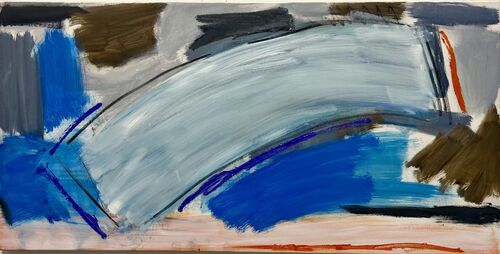 Southsea Sway (oil, charcoal on canvas, 50 x 100 cm)-1