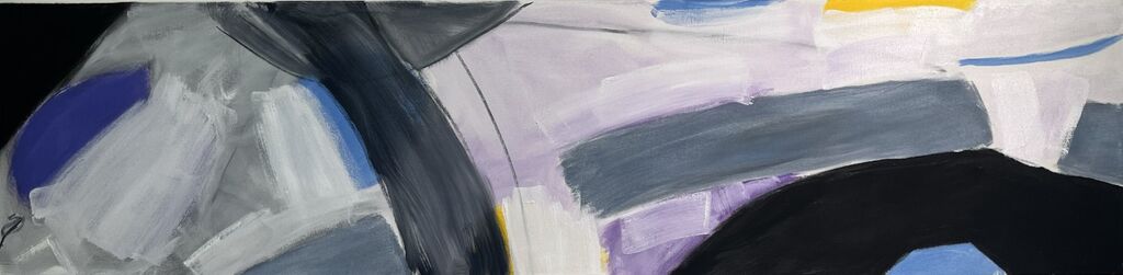 'JOURNEY 2 (oil, with some charcoal, on deep edge canvas, 50 x 200cm)