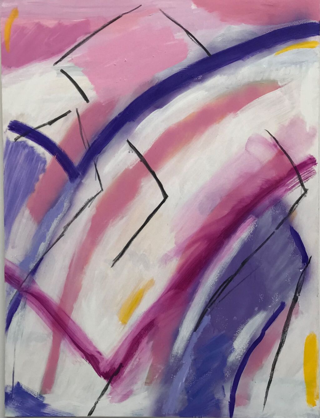 'The Lightness of Air' (oil, charcoal on canvas, 122 x 91 cm) 1