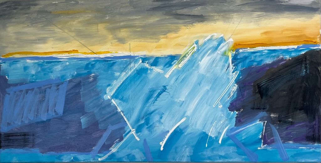 The Wave (oil on canvas, 70 x 135cm)
