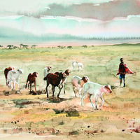 Boy and sheep, Mt Meru