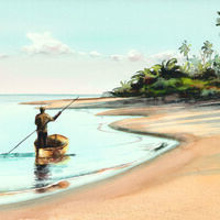 Canoe by beach