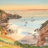 Grande Greve on a summer evening, Sark