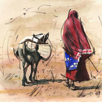 Mama and donkey