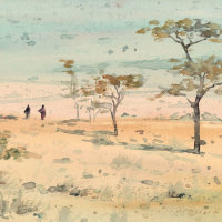 Pale dry landscape