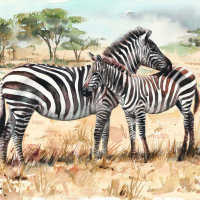 Zebra and foal