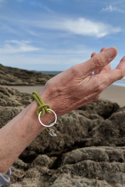 Chunky Suede and Hand Forged Silver Beach Bracelet Suede_Bracelet_Beach