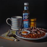 bacon and eggs with HP sauce (unavailable)