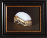 Iced bun, 2019, framed (sold)