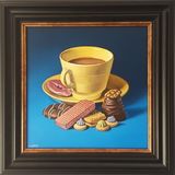 tea with biscuits and walnut whip (sold)