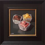 fondant fancies, framed (sold)