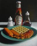 fish fingers and potato waffle (sold)
