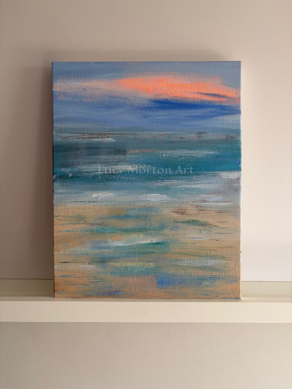"Heatwave" oil and acrylic on canvas, H30cm x W24cm