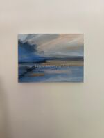 "Blue Haze" oil and acrylic on canvas, H30cm x W40cm