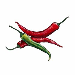 Trio of Chillies Mini Print