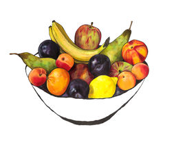 Fruit bowl with bananas