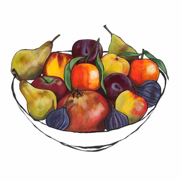 Fruit Bowl with Pomegranate
