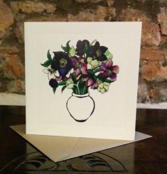 Hellebores Greetings Card