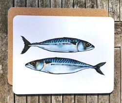 Mackerel large placemat/serving mat