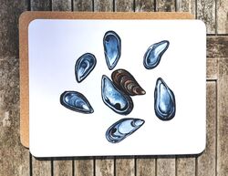 Mussel Shells large placemat/serving mat