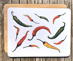 OUT OF STOCK Chillies chopping board
