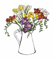 Jug of Mixed Freesias