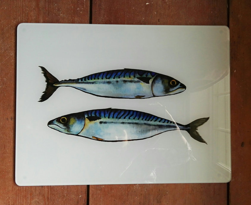 Mackerel Glass Worktop Protector