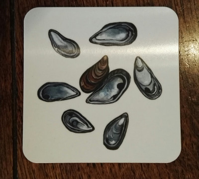 Mussel shells coaster
