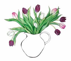 Purple and Pink Tulips
