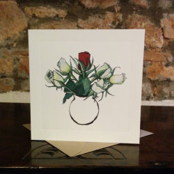 Red Rose Greetings Card
