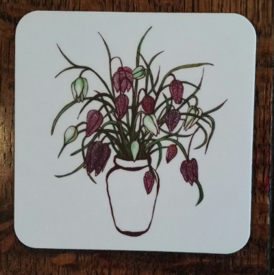 Snakes head fritillary coaster