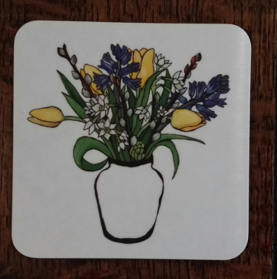 Spring flowers coaster