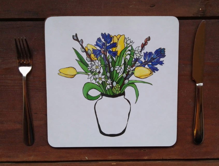 Spring flowers placemat