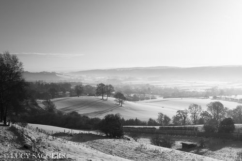 Ampleforth valley in snow, January 2013