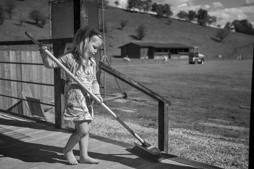 Eleanor sweeping