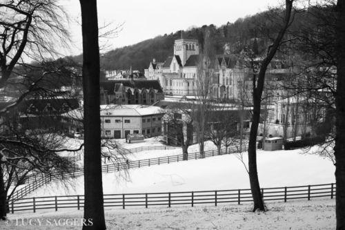 Ampleforth Abbey in snow, February 2015