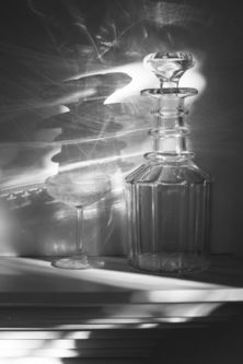 Antique glass and winter light, December 2016