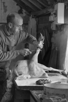 Jeffrey Todd preparing Christmas turkey (I), R. Todd & Son